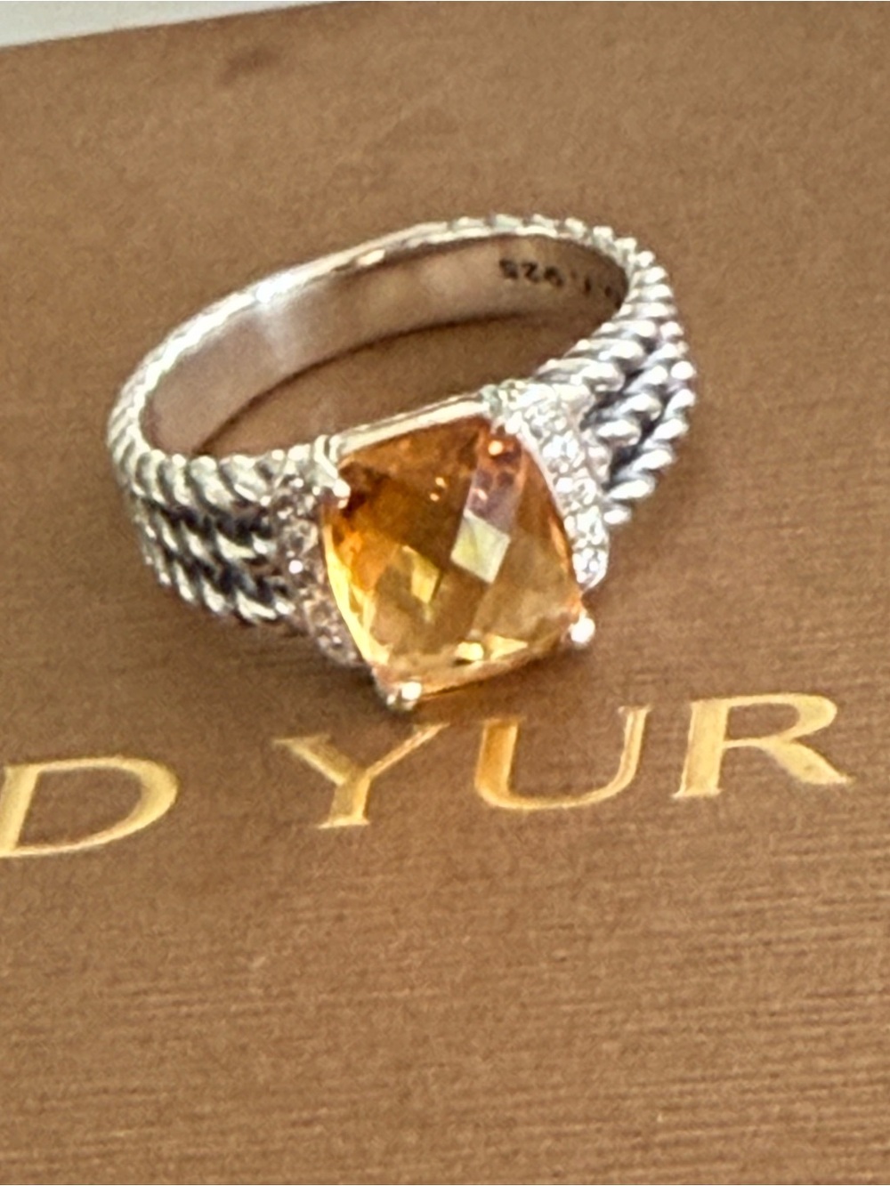 David Yurman petite Wheaton citrine   sz 8